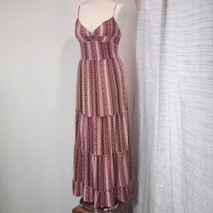 Striped Pink Maxi Dress